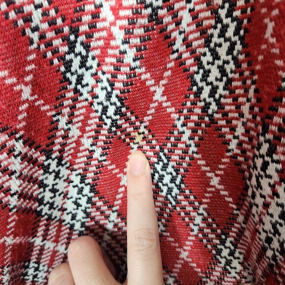 Vintage Red Plaid Midi Skirt - Picture 4 of 4